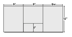 Tri Panel 9 X 12 Presentation Folder template