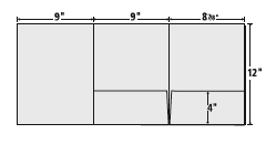 3 Panel 9 X 12 Presentation Folder template
