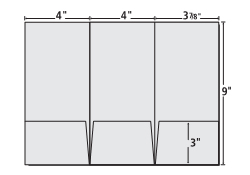4 x 9 tri-panel presentation folder template