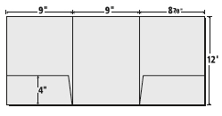 9 X 12 Tri-Panel Presentation Folder template